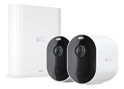 Arlo Pro3, 2 Cámara Vigilancia Wifi 2k, Faro Y Sirena