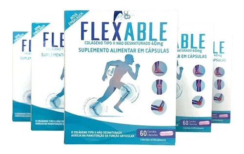 comprar Kit C\u002F5 Colágeno Tipo 2 Flex Able 60 Cáps Global Suplementos