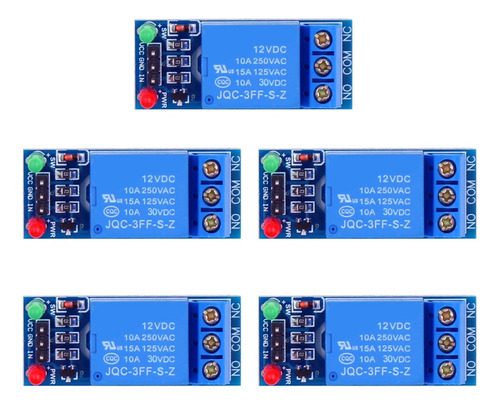 5 Piezas Modulo Relevador Relay 1 Canal 12v Rele Arduino