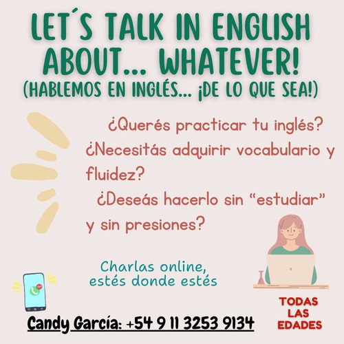 Clases De Conversación En Inglés - Adquirí Fluidez! 