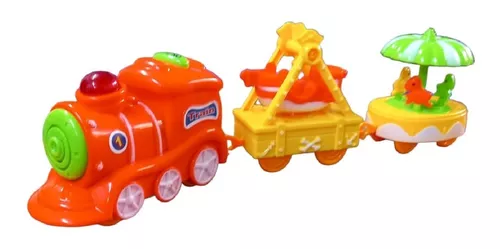 Trenzinho De Brinquedo C/ Luz E Som Locomotiva Trem Ferrovia