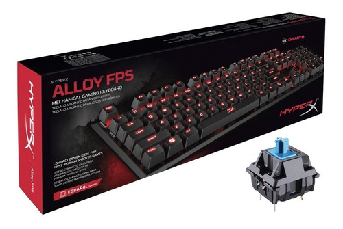 Teclado Gamer Hyperx Alloy Fps Mecánico Cherry Mx  Led Rojo