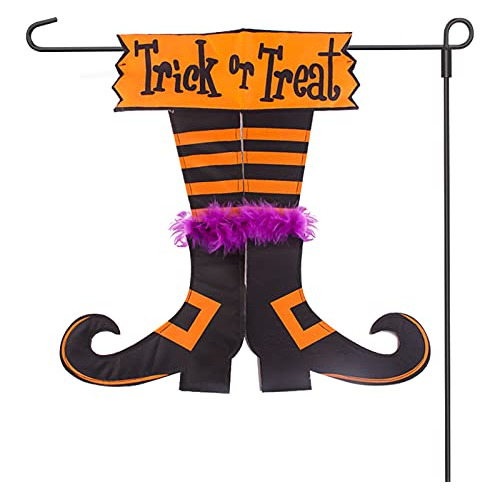 Happy Halloween Graden Flag Trick Or Treat Pies De Bruj...