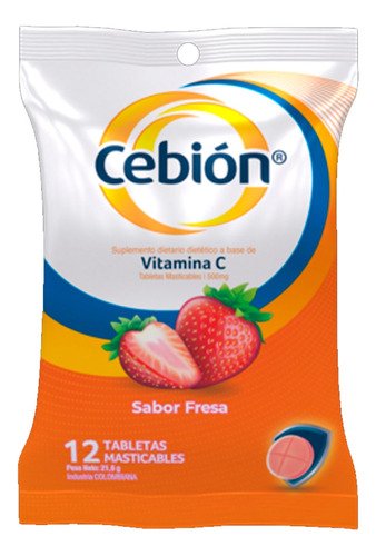 Suplemento Cebion Vitamina C Masticables X12 Und
