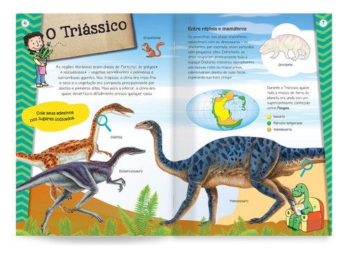 Meu Atlas Dos Dinossauros, De Claude Bogaert., Vol. 1. Editorial Girassol, Capa Mole, Edição 1 Em Português, 2024