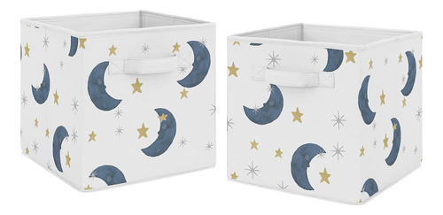 Sweet Jojo Designs Moon And Star - Cajas De Almacenamiento P