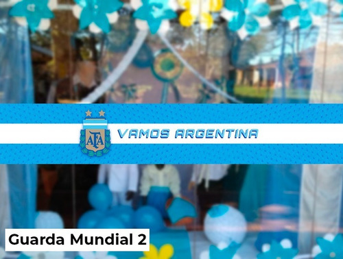 Vinilos Guarda Vidriera Mundial Argentina Futbol Qatar 2022