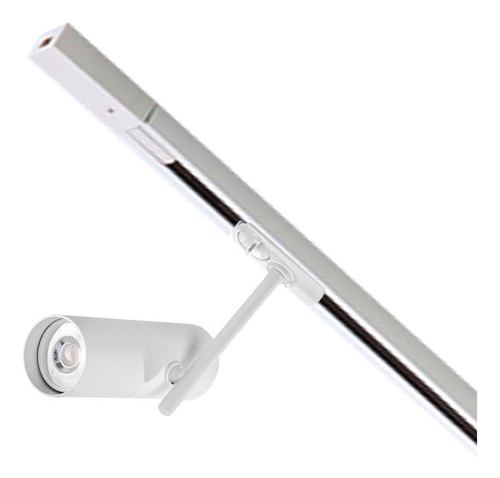 Kit Riel 2 Metros De Sobreponer 4 Spots Kino Illux Tl-5140 Estructura Blanco