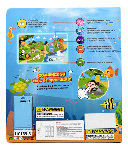 Libro Interactivo Con Sonidos Aprendizaje Ingles Español