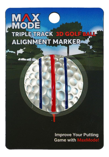 Golf Ball Marker - Triple Track Design 3d Golf Training Aid 