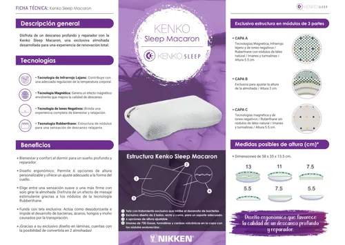 Almohada Kenko Sleep Macaron Altura Ajustable Nikken 1312