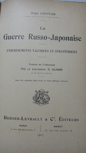 La Guerre Russo Japonaise Major Loeffler 