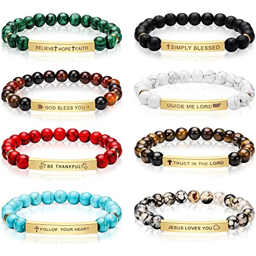 Pulseras Cristianas Con Versículos, Regalo Religioso Unisex