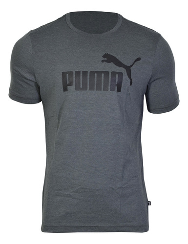 Remera Puma Essentials Heather Adp Hombre Concrete Gray