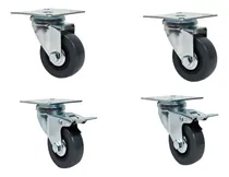 Comprar Kit De Rueda Gris 50mm Giratoria Y Giratoria Con Freno 40kg