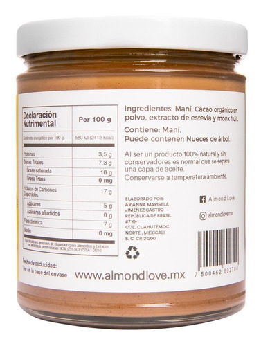 Untable Maní Cacao 250g Sin Azúcar
