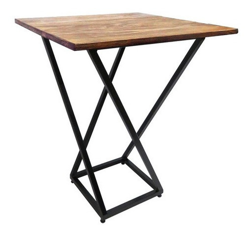 Imagem 4 de 8 de Kit Mesa E 4 Banquetas Reforçadas Com Tampo Madeira Rústica