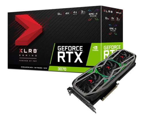 Nvidia Pny Rtx 3070 8g Oc Xlr8 Epic X3 Rgb Entrega Inmediata