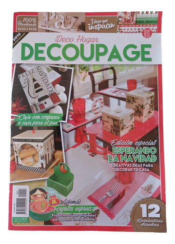 Revista Deco Hogar Decoupage - Esperando La Navidad- Hms