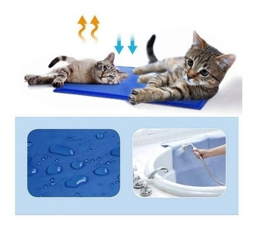 Imagen 2 de 9 de Manta Refrescante Alfombra Mascotas Cama Refrigerante 40x50