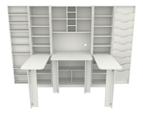 Armário Multifuncional Ateliê M3 Estação Scrapbox Cor Branco