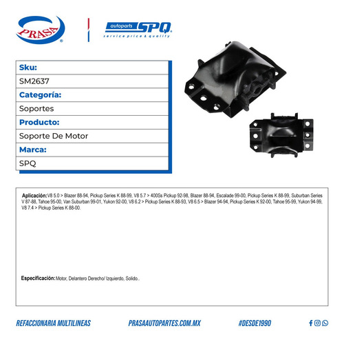 Soporte De Motor Gmc Yukon 1994-1999 V8 6.5