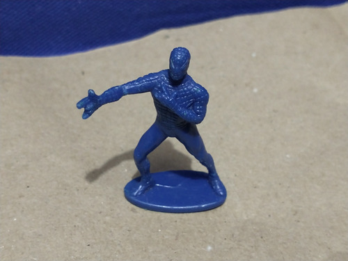 Figura Promoción Spiderman Miniatura Barcel 2002 Azul (Usado)