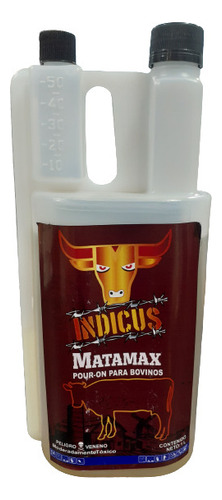 Imagen 1 de 2 de Matamax Indicus 1lt Baño Dorsal Uso Veterinario