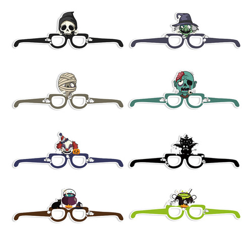 Gafas De Sol De Papel Para Fiesta De Halloween, Juego De 8