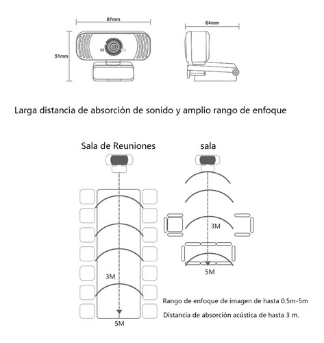 Imagen 8 de 10 de Cámara Web Usb Hd De 1080p Con Micrófono Para Computadora
