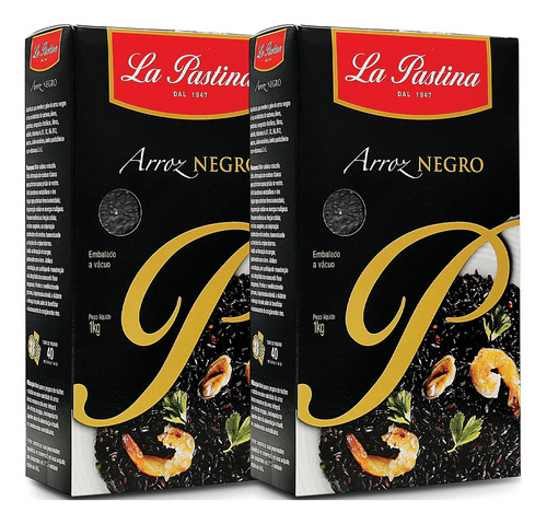 Arroz Negro La Pastina 1 Kg (2 Unidades)