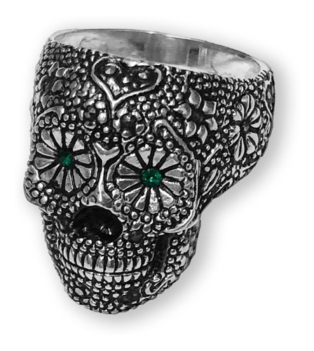 Anillo Calavera De Azúcar Plata .925 Garantizada Marquesitas