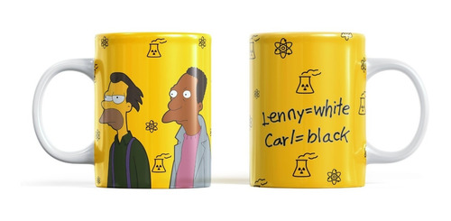 Taza Ceramica Importada Los Simpsons Lenny Carl