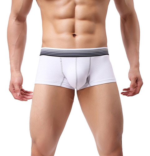 Calzoncillos Tipo Bóxer A Rayas Para Hombre, Con Bolsa Abult