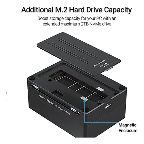 Gan Thunderbolt 3 Dock, Jeyi 8-in-1 Dual Thunderbolt 3 Docki