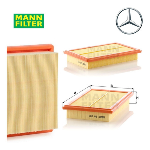 Imagen 2 de 9 de Filtro Aire Y Habitaculo Mercedes C200 C250 C300 Glc300 W205