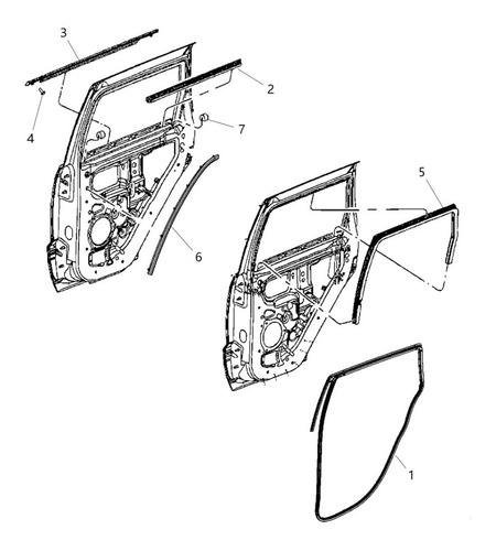 Goma Vidrio Puerta Trasera Jeep Grand Cherokee