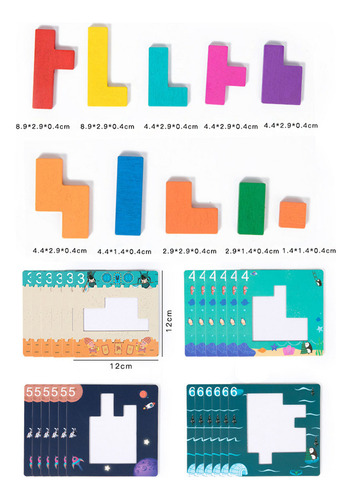 Tangram Matemáticos Niños Para De Tablero Bloques Juguetes