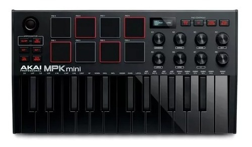 Teclado Controlador Midi Akai Mpk Mini Mk3 Com 25 Teclas (Usado)