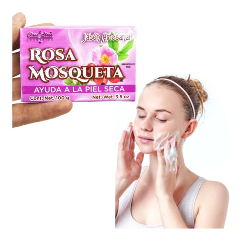 Jabon Artesanal Para Piel Seca Aceite Rosa Mosqueta 100gr