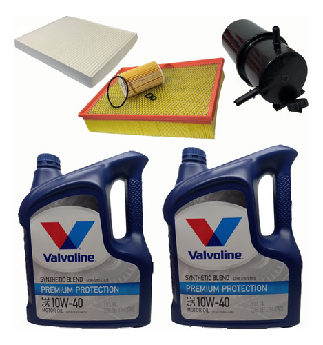 Kit 4 Filtros Vw Amarok 2.0 Hasta 2015 + 8lt 10w40 Valvoline