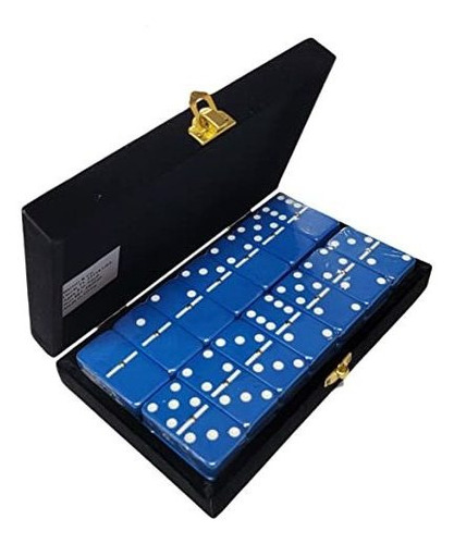 Domino Doble 6 Azul Jumbo Tamaño Del Torneo Profesional Con 