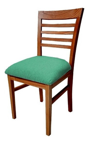 Silla De Madera Tapizada En Chenille