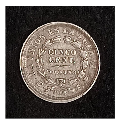 Bolivia 5 Centavos 1884 Excelente Plata Km 157.2