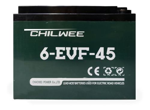 Bateria Triciclo, Moto Electrica  12v 45ah(6-evf-45) Chilwee