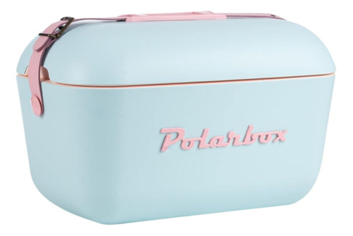Nevera portátil Polarbox para acampar, 12 litros, con asa, color azul cielo