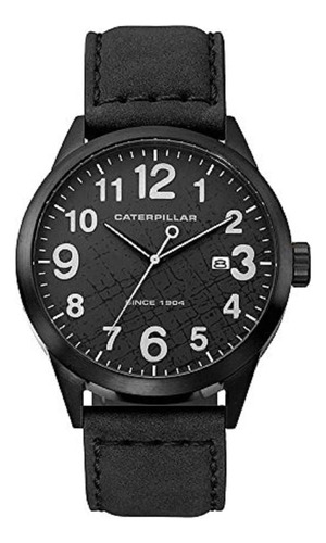 Cat Extend Reloj Para Hombre Con Correa De Cuero Negro Ex