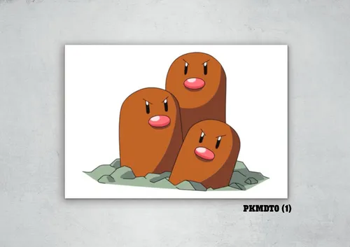 Cuadros Poster Pokemon Dugtrio 33x48 (dto 1)