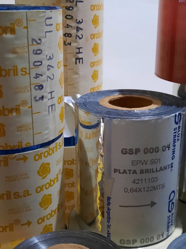 Imagen 2 de 3 de Foil Cinta Hot Stamping Alux Y Orobril Vendo En Lote