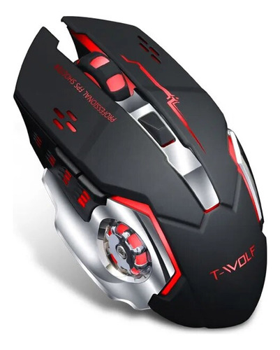 Mouse Gamer Inalámbrico Usb Recargable Led T-wolf